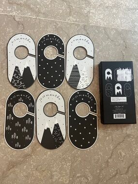 Punch Studio Black & White Wardrobe Closet Divider Set 03m- 18/24m